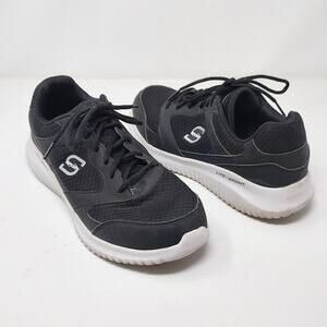 Skechers Sport Wide Fit Memory Foam Black Walking Sneakers Size 9.5